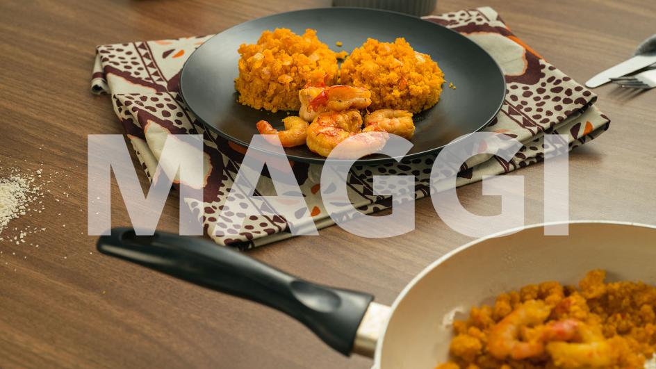 Tapioca sauté aux crevettes