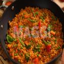 Riz au gras aux petits pois
