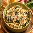 Spaghettis aux feuilles de taro