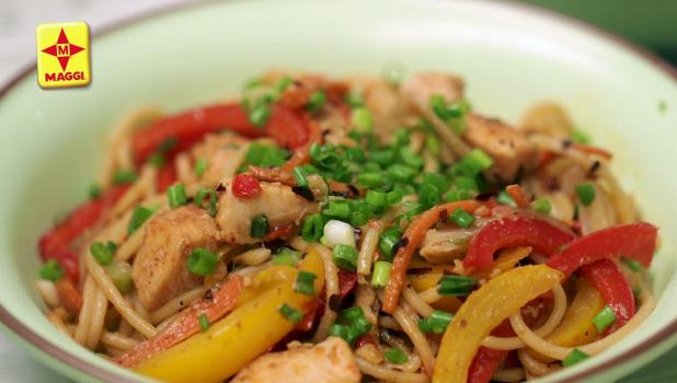 Chicken Spaghetti Stir fry